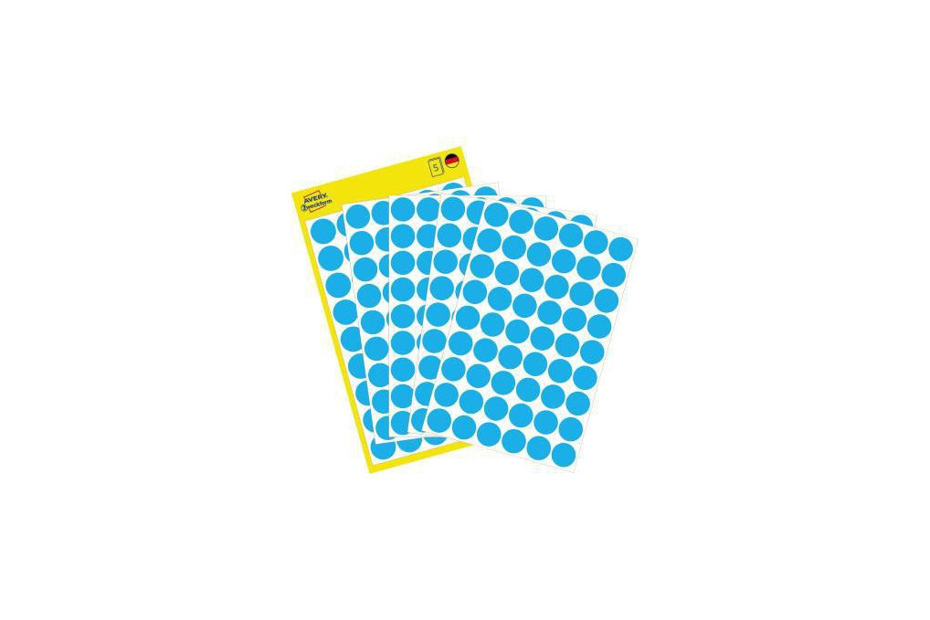 Avery Zweckform Markierungspunkt 3142 12mm blau 270 St. Pack. Avery Zweckform Markierungspunkt 3142 12mm blau 270 St. Pack.