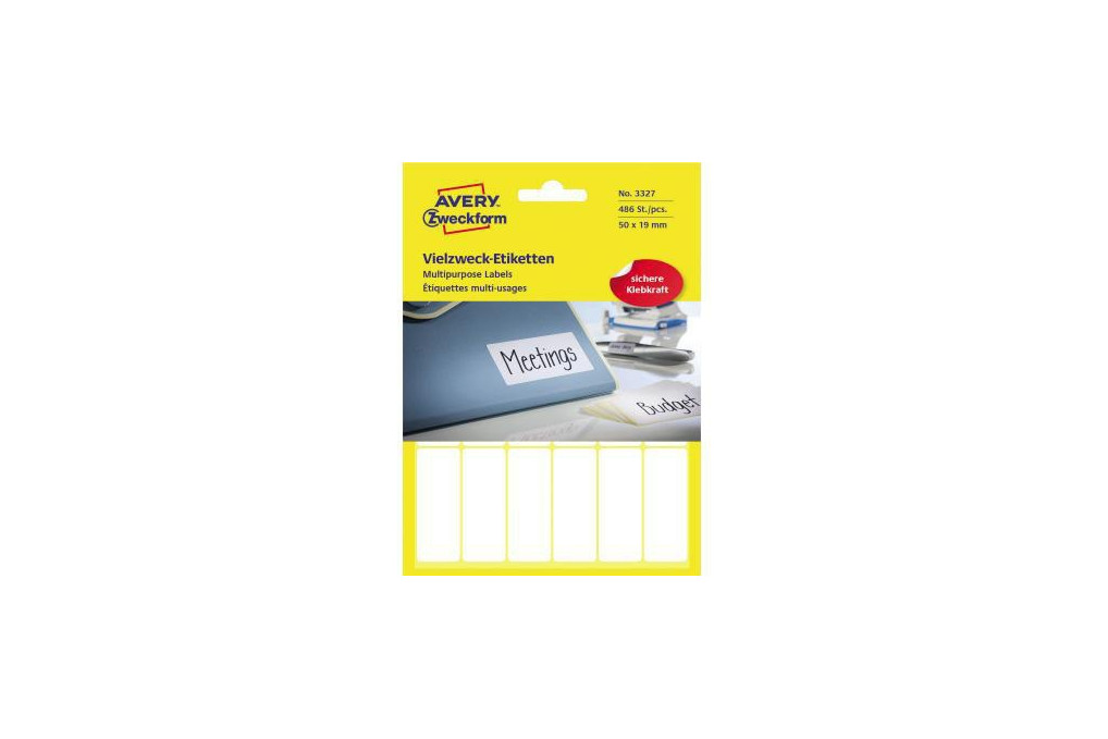 Avery Zweckform Vielzwecketikett 3327 50x19mm weiß 486 St. Pack.