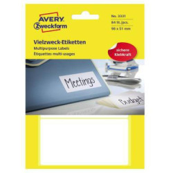 Avery Zweckform Vielzwecketikett 3331 98x51mm weiß 84 St. Pack. Avery Zweckform Vielzwecketikett 3331 98x51mm weiß 84 St. Pack.