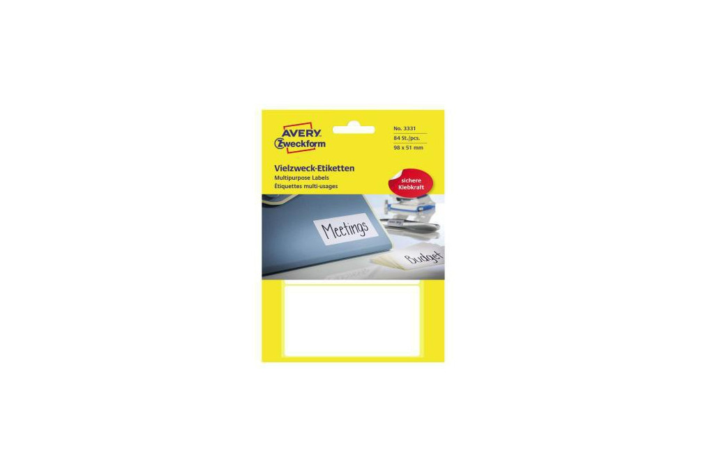 Avery Zweckform Vielzwecketikett 3331 98x51mm weiß 84 St. Pack.