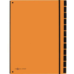 PAGNA Pultordner Trend 24129 09 12Fächer 3Schaulöcher orange