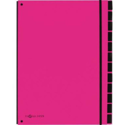 PAGNA Pultordner Trend 24129 34 12Fächer 3Schaulöcher dunkelrosa