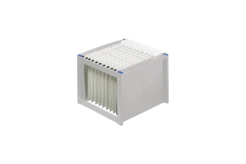 helit Hängekorb H6110084 max. 40Mappen DIN A4 lichtgrau blau