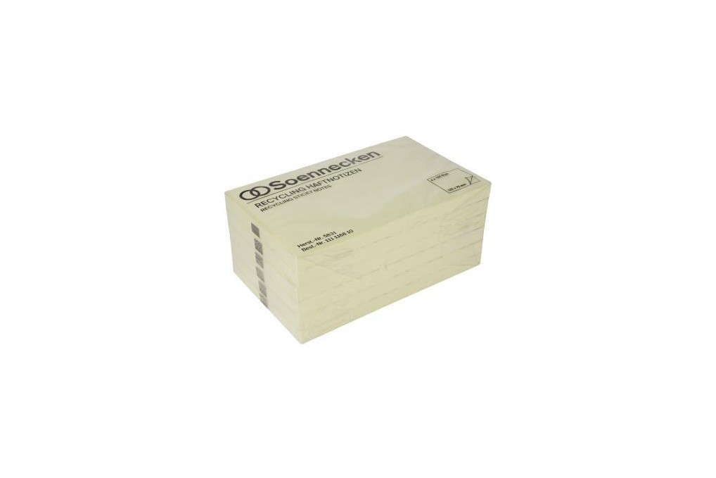 Soennecken Haftnotiz oeco 5831 RC 125x75mm 100Bl. gelb 6St. Soennecken Haftnotiz oeco 5831 RC 125x75mm 100Bl. gelb 6St.