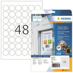 HERMA Folienetikett 4571 rund 30mm weiß 960 St. Pack. HERMA Folienetikett 4571 rund 30mm weiß 960 St. Pack.