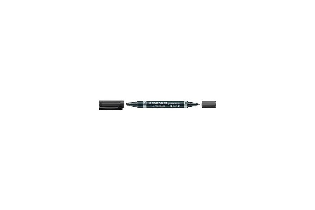 STAEDTLER Zweispitzmarker Lumocolor 348 B 9 nachfüll Rund Keil schwarz