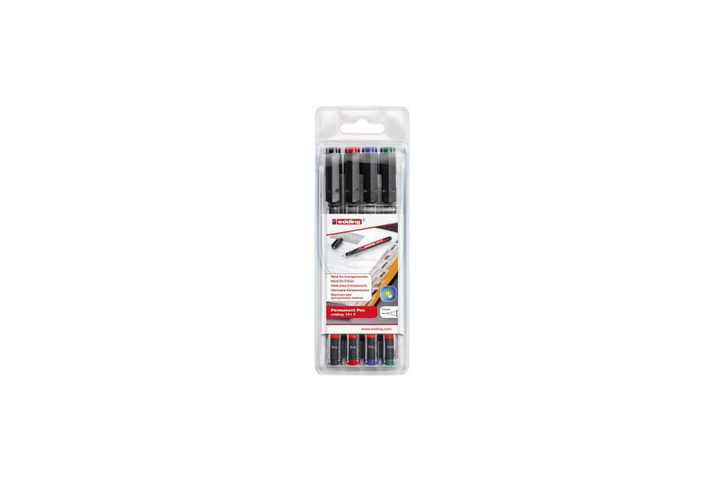 edding Folienschreiber Permanent Pen 4 141 4 sortiert 4 St. Pack.