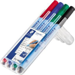 STAEDTLER Folienstift Lumocolor 305F WP4 1 F f. sort. 4 St. Pack STAEDTLER Folienstift Lumocolor 305F WP4 1 F f. sort. 4 St. Pack