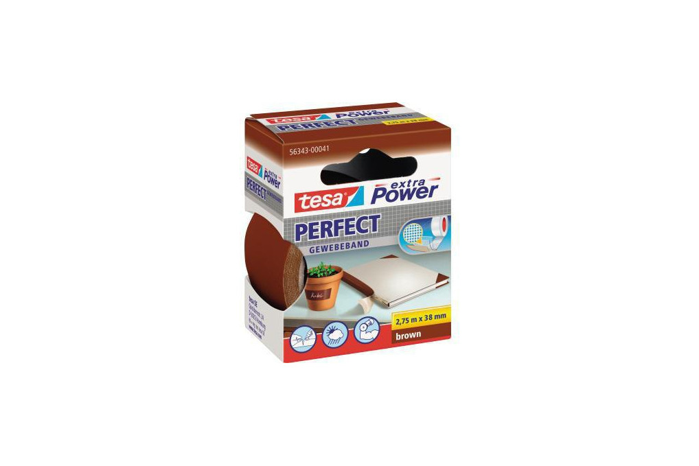 tesa Gewebeband extra Power Perfect 56343 00041 38mmx2,75m braun