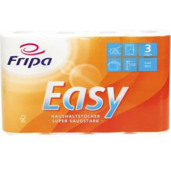 Fripa Küchenrolle EASY 3074003 3lg. 45Bl. Zellstoff hochws 4 St. Pack.