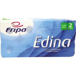 Fripa Toilettenpapier Edina 1010809 2lg. 400Bl. Zellstoff 8 St. Pack.