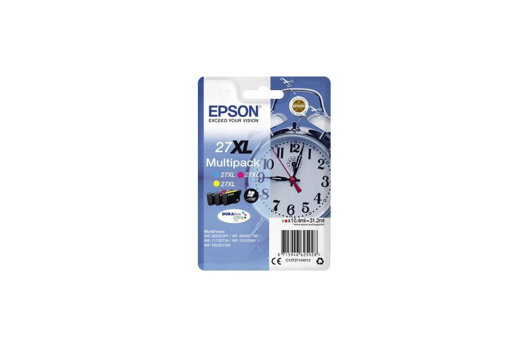 Epson Tintenpatrone C13T27154012 27XL c m y 3 St. Pack.