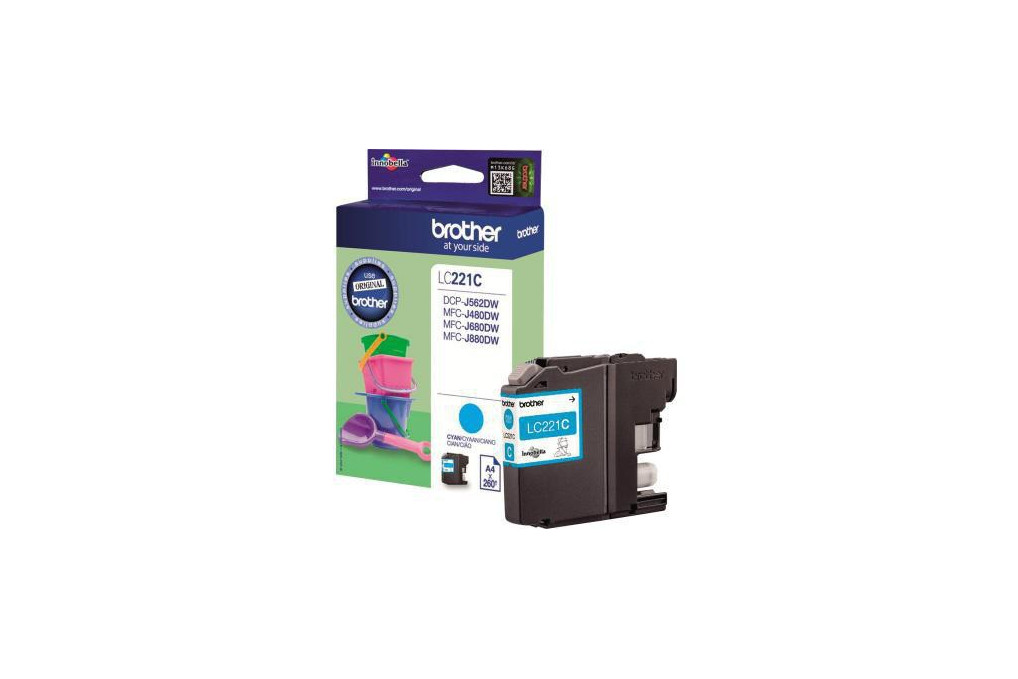 Brother Tintenpatrone LC221C 260Seiten cyan