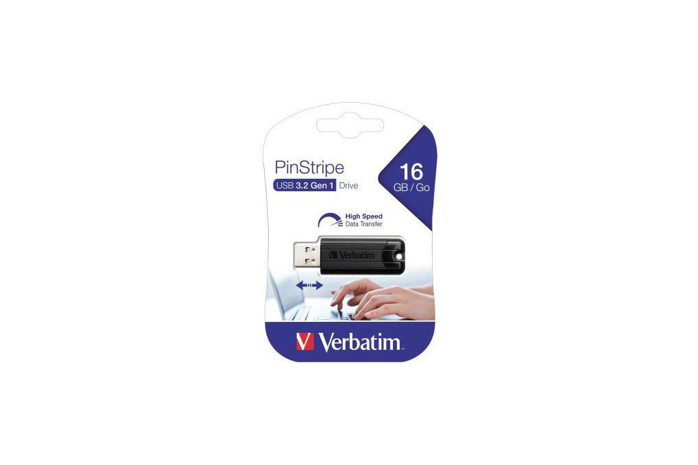 Verbatim USB Stick PinStripe 49316 USB 3.0 16GB schwarz