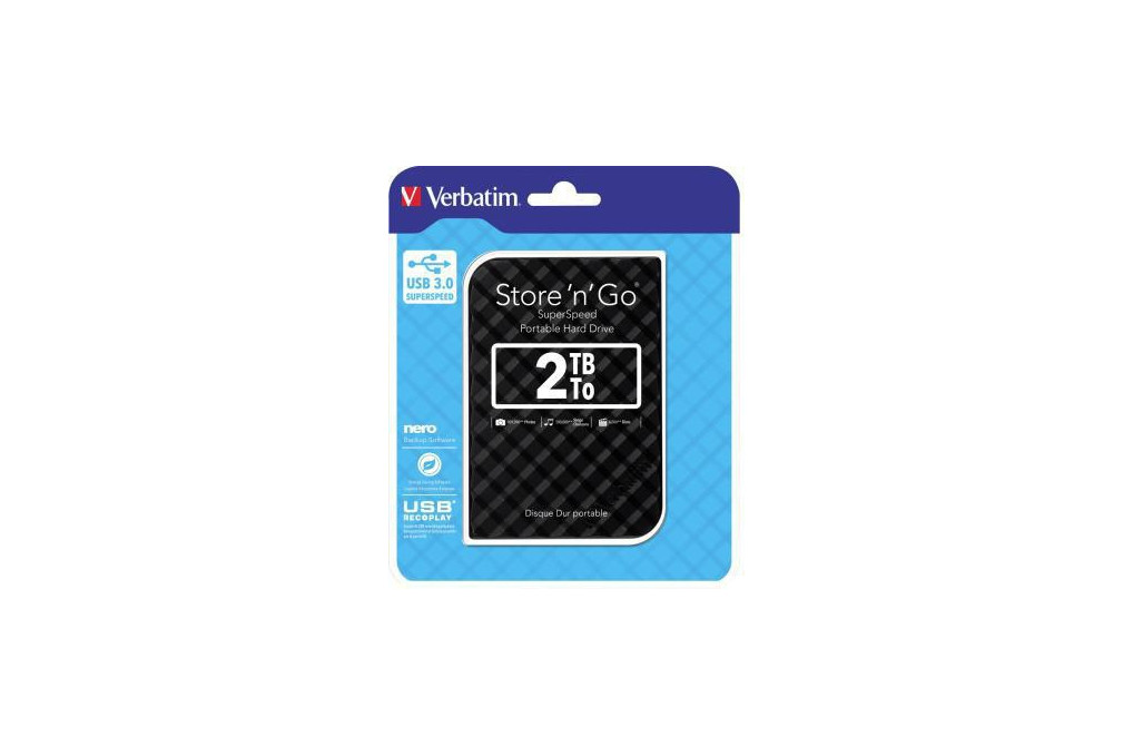 Verbatim Festplatte Store n Go 53195 USB 3.0 2TB schwarz Verbatim Festplatte Store n Go 53195 USB 3.0 2TB schwarz