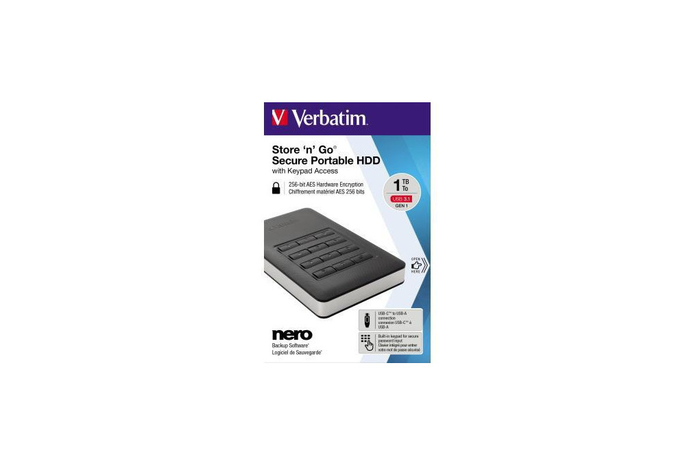 Verbatim Festplatte Store 'n' Go 53401 2,5Zoll USB3.1 1TB Verbatim Festplatte Store 'n' Go 53401 2,5Zoll USB3.1 1TB