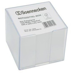 Soennecken Zettelbox 5806 105x105x91mm transparent  Inhalt