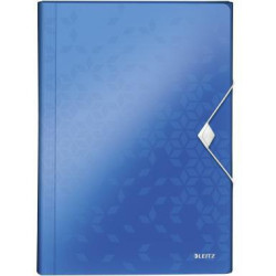 Leitz Fächermappe WOW 45890036 DIN A4 6Fächer PP blau