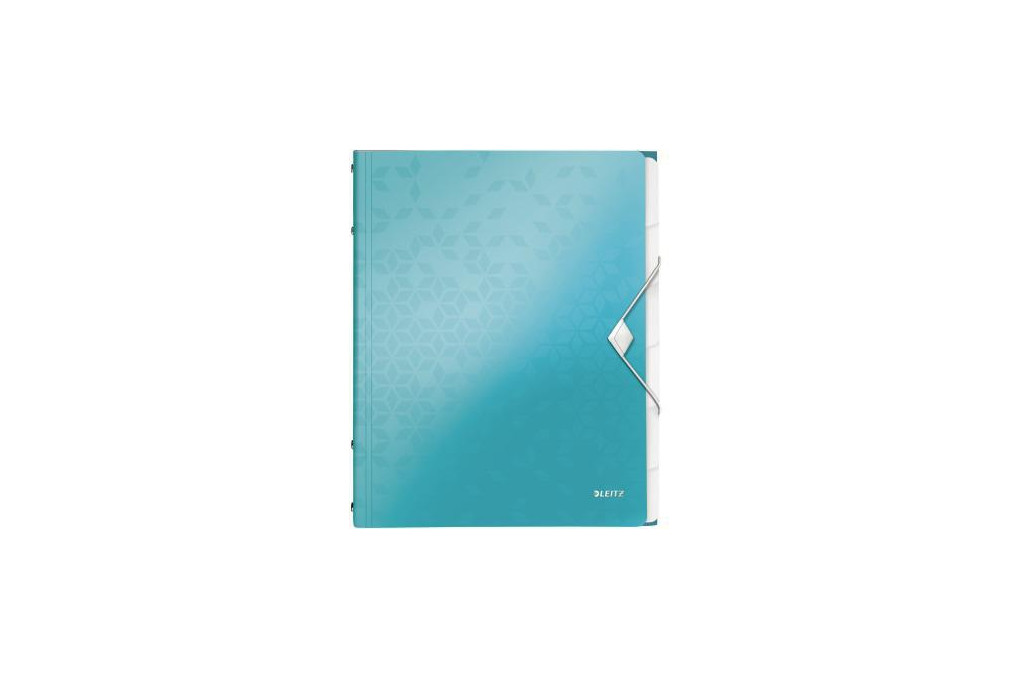 Leitz Ordnungsmappe WOW 46330051 DIN A4 6Fächer PP eisblau