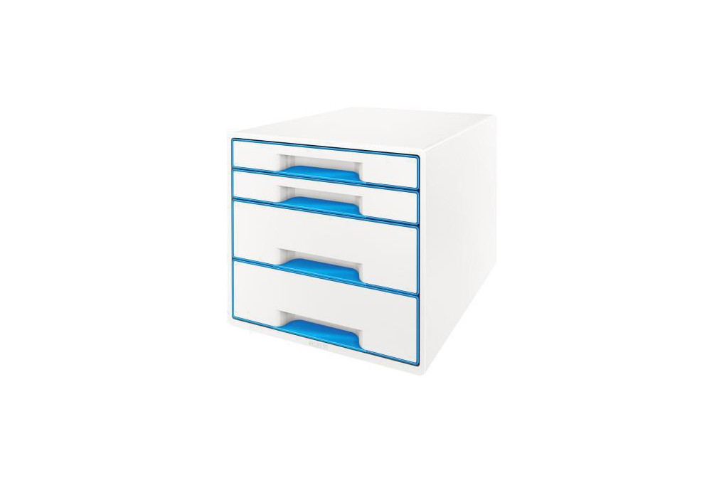 Leitz Schubladenbox WOW CUBE 52132036 4Schubfächer weiß blau Leitz Schubladenbox WOW CUBE 52132036 4Schubfächer weiß blau