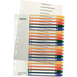 Leitz Register 12960000 A4 PP Folie PC beschriftbar 1 20 tr