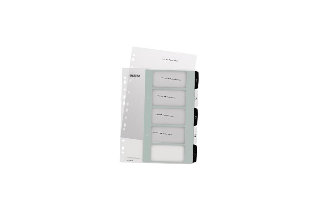 Leitz Register 12130000 DIN A4 1 5 schwarz