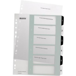 Leitz Register 12140000 DIN A4 1 6 schwarz