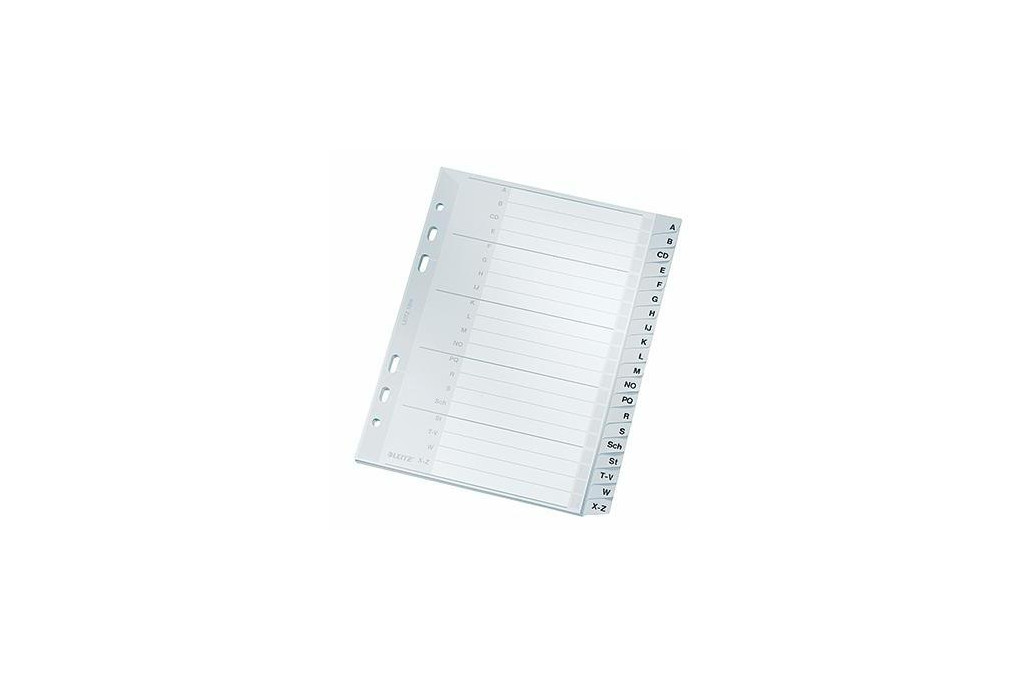 Leitz Register 12650000 A Z DIN A5 16,5x21cm 20Bl. PP grau