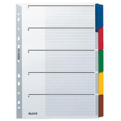 Leitz Register 43200000 blanko DIN A4 5teilig Karton grau Leitz Register 43200000 blanko DIN A4 5teilig Karton grau