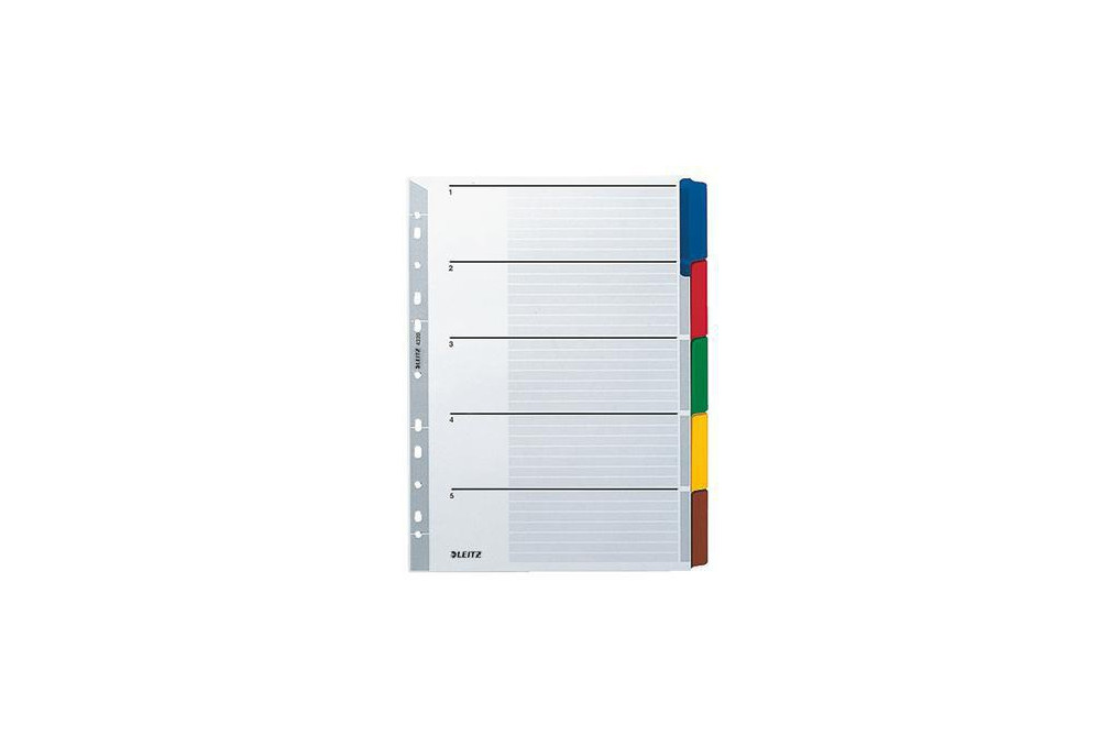 Leitz Register 43200000 blanko DIN A4 5teilig Karton grau Leitz Register 43200000 blanko DIN A4 5teilig Karton grau