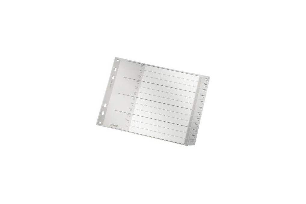 Leitz Plastikregister A4 PP 1288 bedruckt mit Monaten Jan. Dezember