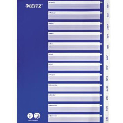 Leitz Plastikregister Jan Dez 12546001 A4 PP ws Leitz Plastikregister Jan Dez 12546001 A4 PP ws