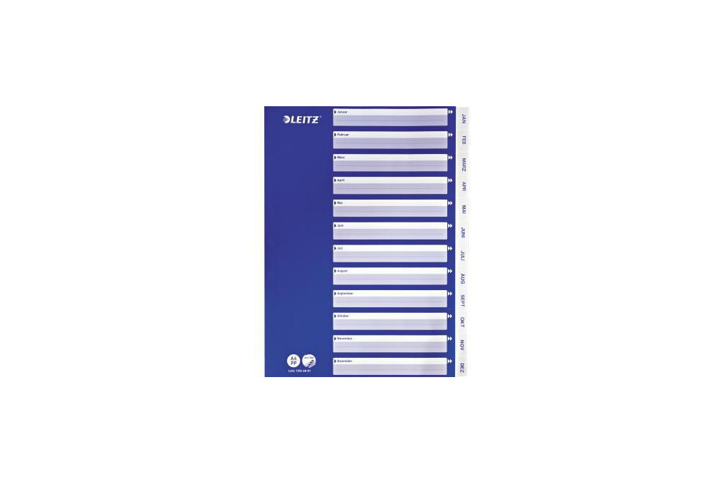 Leitz Plastikregister Jan Dez 12546001 A4 PP ws Leitz Plastikregister Jan Dez 12546001 A4 PP ws