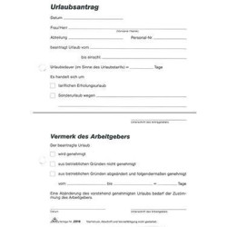 RNK Urlaubsantrag 2916 DIN A5 sd Block 2x40Blatt RNK Urlaubsantrag 2916 DIN A5 sd Block 2x40Blatt