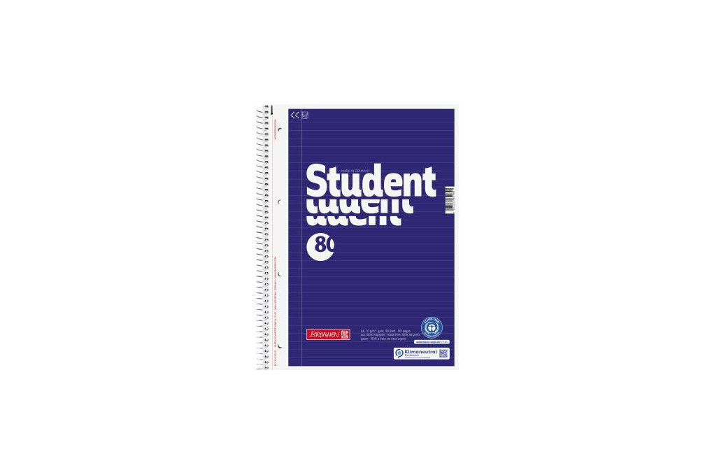 BRUNNEN Collegeblock 106783101 A4 liniert 80Bl RCP bl