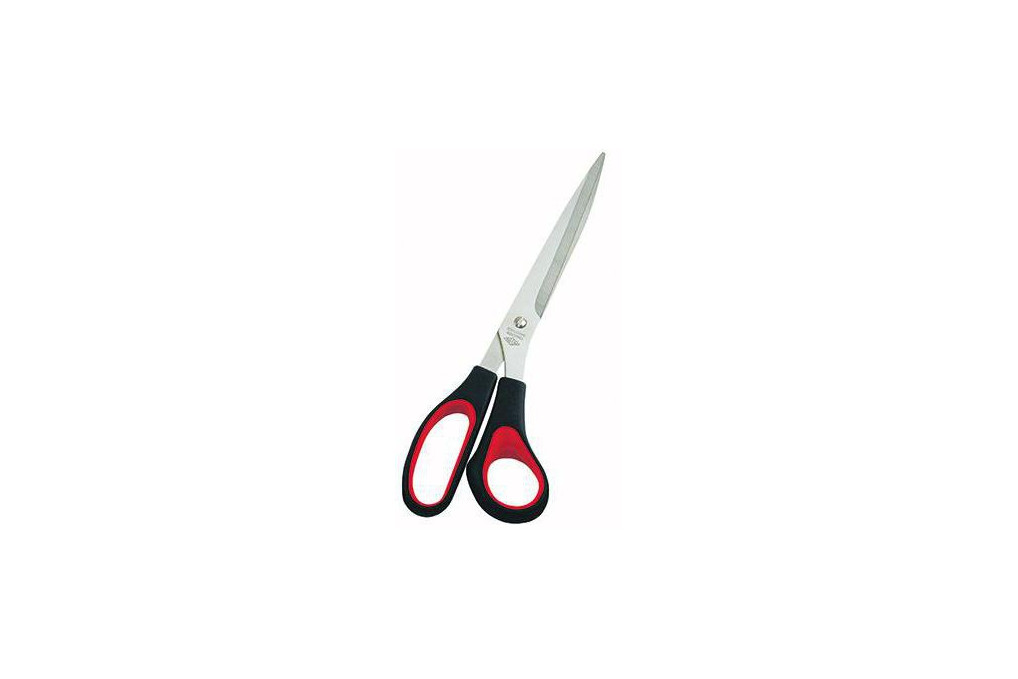 WEDO Schere 97610 25,5cm Edelstahl Softgriff schwarz rot