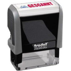 trodat Textstempel Printy 4912 128725 GESCANNT 47x18mm blau rot
