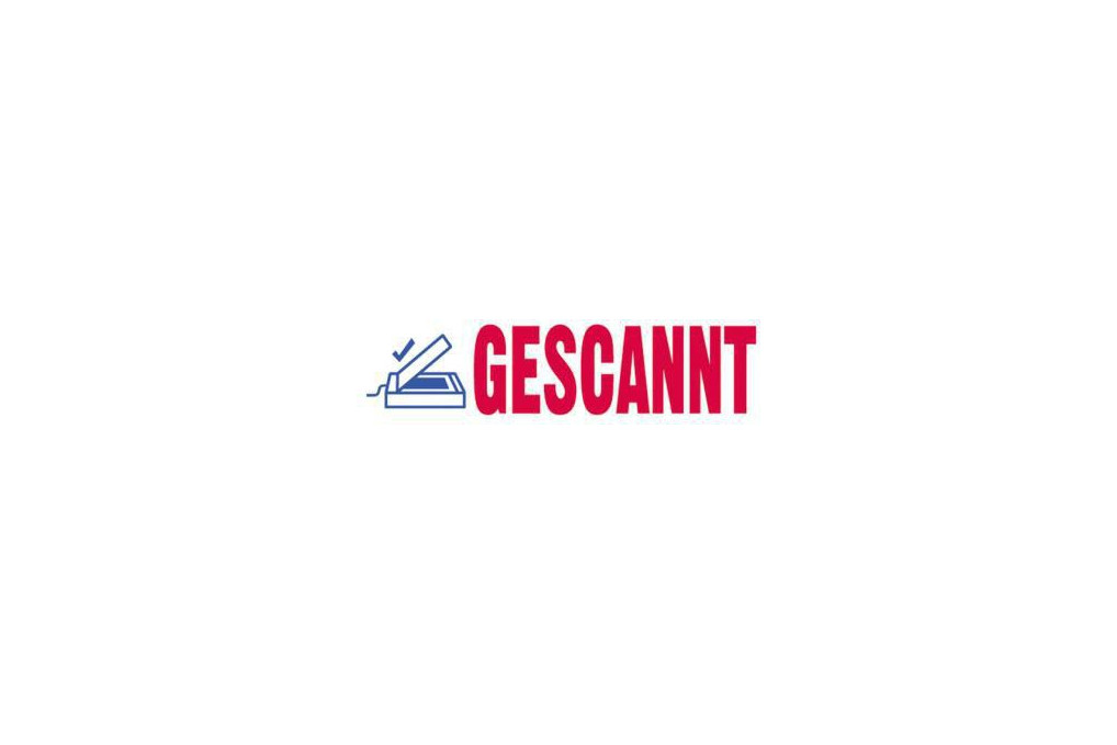 trodat Textstempel Printy 4912 128725 GESCANNT 47x18mm blau rot