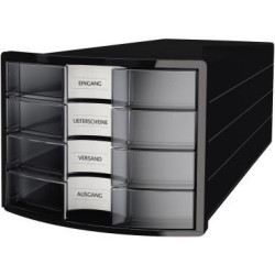 HAN Schubladenbox IMPULS 1012 363 DIN A4 C4 4Fächer geschl. sw tr HAN Schubladenbox IMPULS 1012 363 DIN A4 C4 4Fächer geschl. sw tr