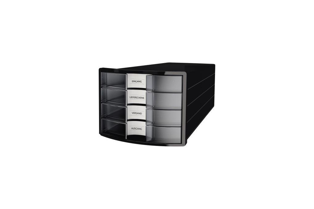 HAN Schubladenbox IMPULS 1012 363 DIN A4 C4 4Fächer geschl. sw tr HAN Schubladenbox IMPULS 1012 363 DIN A4 C4 4Fächer geschl. sw tr