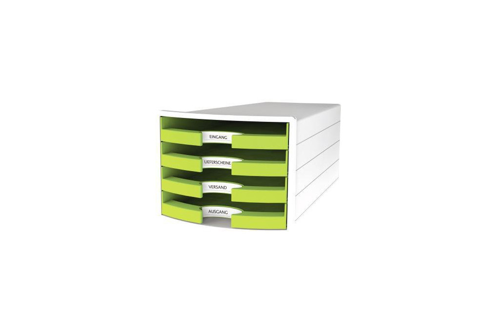 HAN Schubladenbox IMPULS 1013 50 DIN A4 C4 4Fächer offen ws le