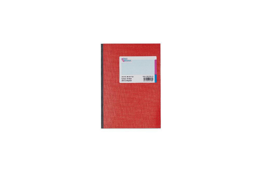 König & Ebhardt Registerbuch 8618752 DIN A5 96Blatt kariert rot König & Ebhardt Registerbuch 8618752 DIN A5 96Blatt kariert rot