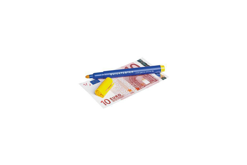 GENIE Geldscheinprüfstift Quicktester 11794 blau gelb GENIE Geldscheinprüfstift Quicktester 11794 blau gelb
