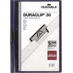 DURABLE Klemmmappe DURACLIP 30 220028 DIN A4 Hartfolie nachtblau