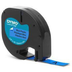 DYMO Schriftbandkassette LetraTag S0721650 12mmx4m sw auf bl