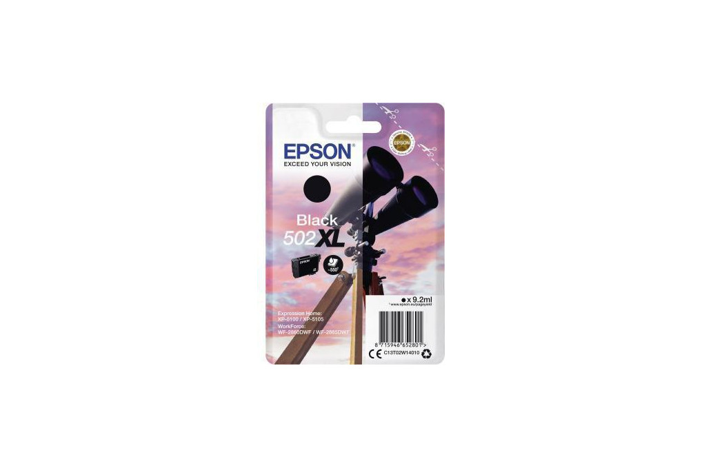 Epson Tintenpatrone C13T02W14010 502XL 550Seiten schwarz