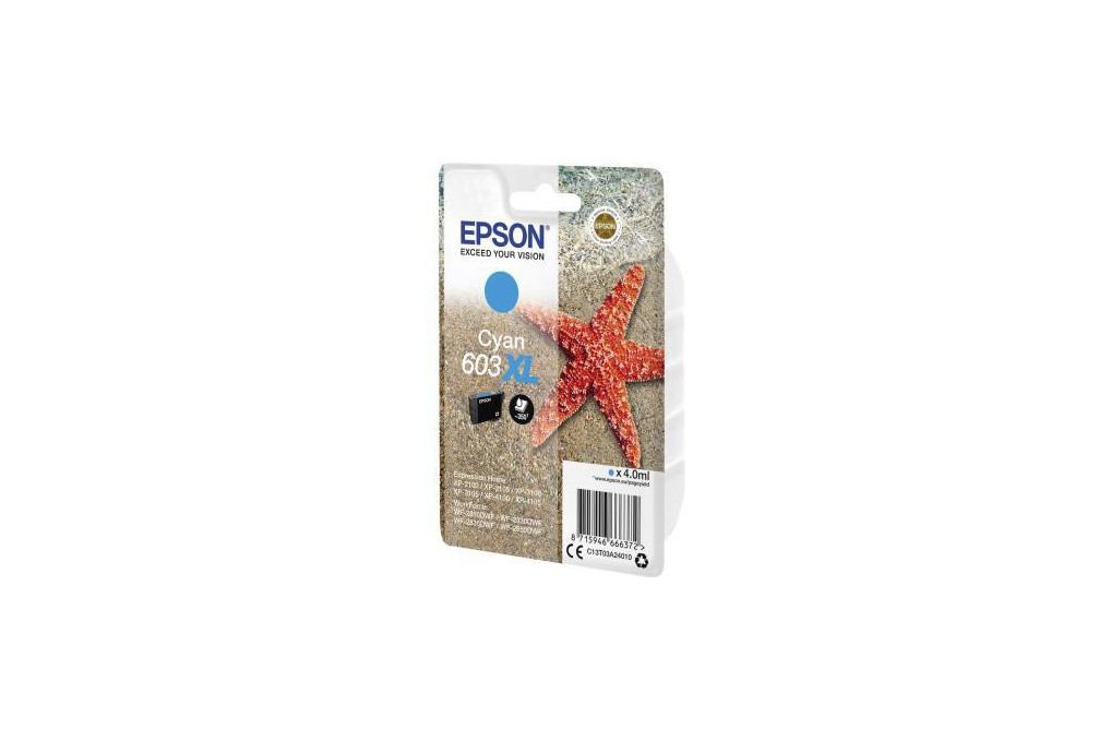 Epson Tintenpatrone C13T03A24010 603XL cyan