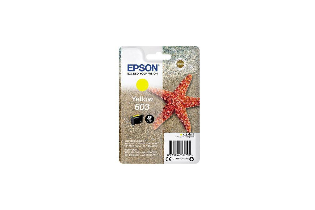 Epson Tintenpatrone C13T03U44010 603 2,4ml gelb Epson Tintenpatrone C13T03U44010 603 2,4ml gelb