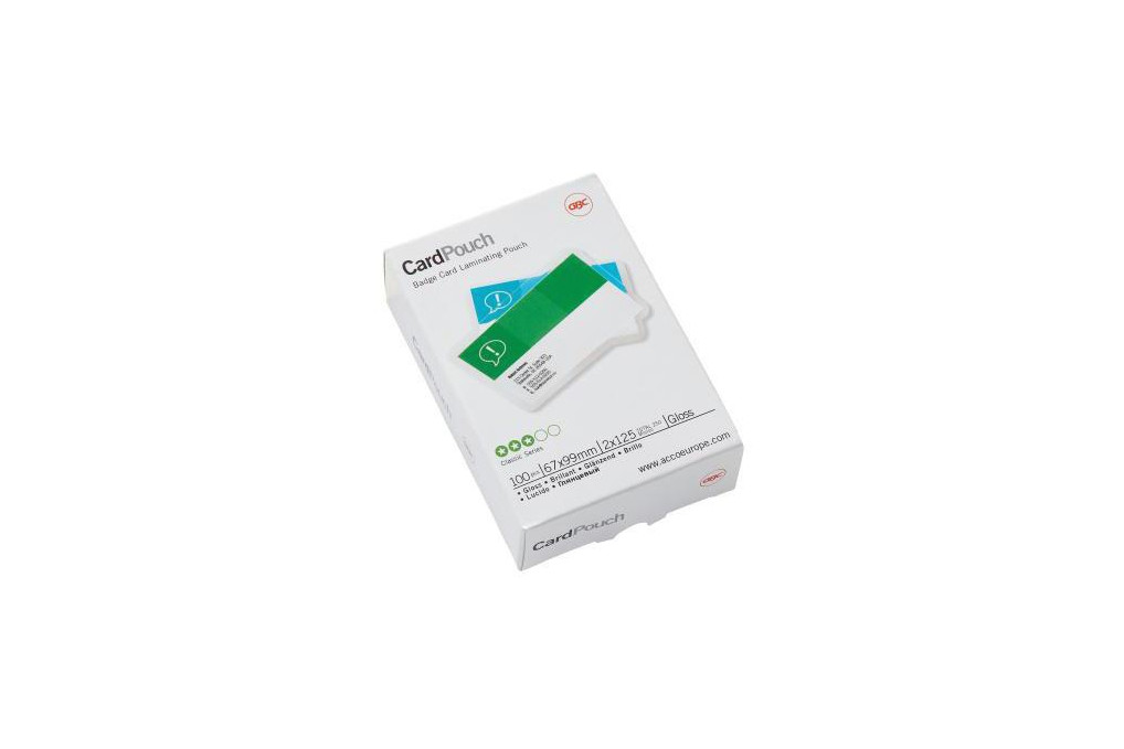 GBC Folientasche CardPouch 3743177 67x99mm 125mic 100 St. Pack.