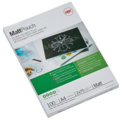 GBC Folientasche MattPouch 3747240 DIN A4 75mic matt 100 St. Pack.